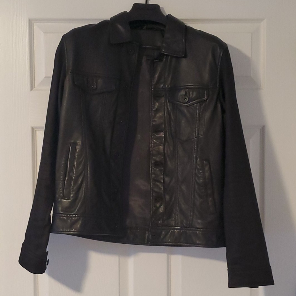 John Varvatos sheep skin Leather jacket